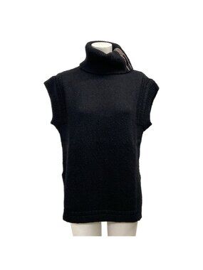 Dior Sleeveless Sweater I Black Wool 42